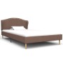 Estructura de cama de tela marrón 90x200 cm de vidaXL, Camas y somieres - Ref: Foro24-280652, Precio: 166,99 €, Descuento: %