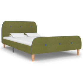 Estructura de cama de tela verde 120x200 cm de vidaXL, Camas y somieres - Ref: Foro24-280932, Precio: 168,99 €, Descuento: %