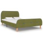 Estructura de cama de tela verde 120x200 cm de vidaXL, Camas y somieres - Ref: Foro24-280932, Precio: 168,26 €, Descuento: %