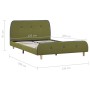 Estructura de cama de tela verde 120x200 cm de vidaXL, Camas y somieres - Ref: Foro24-280932, Precio: 168,26 €, Descuento: %