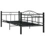 Estructura de cama de metal negro 90x200 cm de vidaXL, Camas y somieres - Ref: Foro24-286135, Precio: 135,46 €, Descuento: %