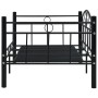 Estructura de cama de metal negro 90x200 cm de vidaXL, Camas y somieres - Ref: Foro24-286135, Precio: 135,46 €, Descuento: %