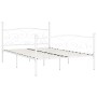 Bed frame with white metal slatted base 140x200 cm by vidaXL, Beds and slatted bases - Ref: Foro24-284450, Price: 158,32 €, D...