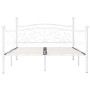 Estructura de cama con somier metal blanco 140x200 cm de vidaXL, Camas y somieres - Ref: Foro24-284450, Precio: 164,51 €, Des...