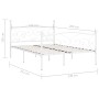 Estructura de cama con somier metal blanco 140x200 cm de vidaXL, Camas y somieres - Ref: Foro24-284450, Precio: 164,51 €, Des...