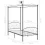 Gray metal canopy bed frame 90x200 cm by vidaXL, Beds and slatted bases - Ref: Foro24-284480, Price: 122,83 €, Discount: %