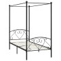 Estructura de cama con dosel metal negro 90x200 cm de vidaXL, Camas y somieres - Ref: Foro24-284433, Precio: 121,75 €, Descue...