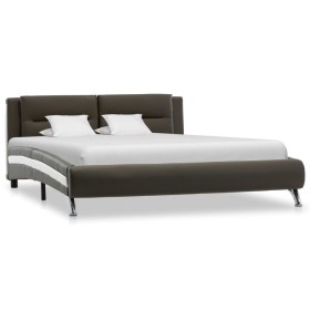 Gray synthetic leather bed frame 120x200 cm by vidaXL, Beds and slatted bases - Ref: Foro24-286849, Price: 198,99 €, Discount: %