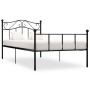 Black metal bed frame 100x200 cm by vidaXL, Beds and slatted bases - Ref: Foro24-284524, Price: 103,12 €, Discount: %