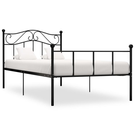 Estructura de cama de metal negro 100x200 cm de vidaXL, Camas y somieres - Ref: Foro24-284524, Precio: 103,12 €, Descuento: %