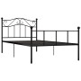 Estructura de cama de metal negro 100x200 cm de vidaXL, Camas y somieres - Ref: Foro24-284524, Precio: 103,12 €, Descuento: %