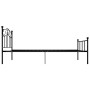 Black metal bed frame 100x200 cm by vidaXL, Beds and slatted bases - Ref: Foro24-284524, Price: 102,99 €, Discount: %