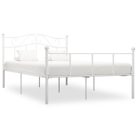 White metal bed frame 120x200 cm by vidaXL, Beds and slatted bases - Ref: Foro24-284518, Price: 139,69 €, Discount: %