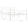 White metal bed frame 120x200 cm by vidaXL, Beds and slatted bases - Ref: Foro24-284518, Price: 139,69 €, Discount: %