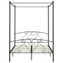 Estructura de cama con dosel metal gris 140x200 cm de vidaXL, Camas y somieres - Ref: Foro24-284443, Precio: 150,19 €, Descue...