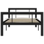 Schwarz-weißes Metallbettgestell 90x200 cm von vidaXL, Betten und Lattenroste - Ref: Foro24-284550, Preis: 111,31 €, Rabatt: %