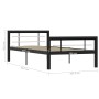 Schwarz-weißes Metallbettgestell 90x200 cm von vidaXL, Betten und Lattenroste - Ref: Foro24-284550, Preis: 111,31 €, Rabatt: %