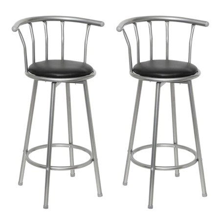 Kitchen stools 2 units black synthetic leather by vidaXL, Kitchen stools - Ref: Foro24-60561, Price: 100,10 €, Discount: %