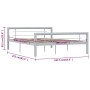 Estructura de cama de metal gris y blanco 160x200 cm de vidaXL, Camas y somieres - Ref: Foro24-284560, Precio: 122,68 €, Desc...