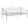 Gray metal sofa bed frame 90x200 cm by vidaXL, Beds and slatted bases - Ref: Foro24-324775, Price: 119,56 €, Discount: %