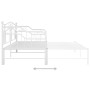 Estructura de sofá cama extraíble de metal blanco 90x200 cm de vidaXL, Camas y somieres - Ref: Foro24-324765, Precio: 156,39 ...