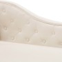 Diván de cuero sintético blanco crema de vidaXL, Divanes - Ref: Foro24-60783, Precio: 400,43 €, Descuento: %