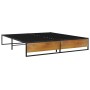 Estructura de cama de metal negra 140x200 cm de vidaXL, Camas y somieres - Ref: Foro24-324816, Precio: 108,99 €, Descuento: %