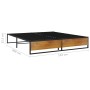 Estructura de cama de metal negra 140x200 cm de vidaXL, Camas y somieres - Ref: Foro24-324816, Precio: 108,99 €, Descuento: %