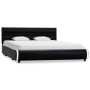 Bed frame with LED in black synthetic leather 140x200 cm by vidaXL, Beds and slatted bases - Ref: Foro24-284975, Price: 320,9...