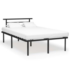 Black metal bed frame 120x200 cm by vidaXL, Beds and slatted bases - Ref: Foro24-324826, Price: 106,99 €, Discount: %