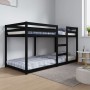 Solid black pine wood bunk bed 90x200 cm by vidaXL, Beds and slatted bases - Ref: Foro24-821648, Price: 286,73 €, Discount: %