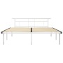 Estructura de cama de metal blanco 180x200 cm de vidaXL, Camas y somieres - Ref: Foro24-324836, Precio: 93,90 €, Descuento: %