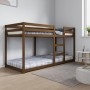 Solid honey brown pine wood bunk bed 80x200 cm by vidaXL, Beds and slatted bases - Ref: Foro24-821652, Price: 185,99 €, Disco...