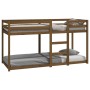 Solid honey brown pine wood bunk bed 80x200 cm by vidaXL, Beds and slatted bases - Ref: Foro24-821652, Price: 185,99 €, Disco...