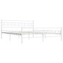 Estructura de cama de metal blanca 160x200 cm de vidaXL, Camas y somieres - Ref: Foro24-285299, Precio: 123,99 €, Descuento: %