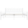 Estructura de cama de metal blanca 160x200 cm de vidaXL, Camas y somieres - Ref: Foro24-285299, Precio: 123,99 €, Descuento: %