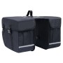 Bolsa doble para bicicleta alforja impermeable 35 L negra de vidaXL, Bolsas y maletas para bicicletas - Ref: Foro24-93251, Pr...