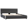 Bed frame and LED anthracite gray synthetic leather 140x200 cm by vidaXL, Beds and slatted bases - Ref: Foro24-284981, Price:...