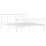 Estructura de cama de metal blanco 180x200 cm de vidaXL, Camas y somieres - Ref: Foro24-325046, Precio: 126,93 €, Descuento: %