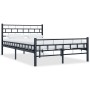 Black steel bed frame 120x200 cm by vidaXL, Beds and slatted bases - Ref: Foro24-285277, Price: 134,41 €, Discount: %