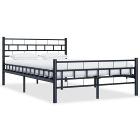 Black steel bed frame 120x200 cm by vidaXL, Beds and slatted bases - Ref: Foro24-285277, Price: 134,99 €, Discount: %