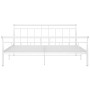 Estructura de cama de metal blanco 180x200 cm de vidaXL, Camas y somieres - Ref: Foro24-325046, Precio: 126,93 €, Descuento: %