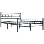 Black steel bed frame 120x200 cm by vidaXL, Beds and slatted bases - Ref: Foro24-285277, Price: 134,41 €, Discount: %