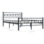 Black steel bed frame 120x200 cm by vidaXL, Beds and slatted bases - Ref: Foro24-285277, Price: 134,41 €, Discount: %