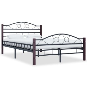 Estructura de cama de metal negro 120x200 cm de vidaXL, Camas y somieres - Ref: Foro24-285292, Precio: 157,99 €, Descuento: %