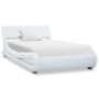 White synthetic leather bed frame 100x200 cm by vidaXL, Beds and slatted bases - Ref: Foro24-285709, Price: 232,99 €, Discoun...