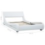 White synthetic leather bed frame 100x200 cm by vidaXL, Beds and slatted bases - Ref: Foro24-285709, Price: 232,99 €, Discoun...