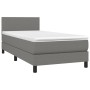 Cama box spring con colchón y LED tela gris oscuro 80x200 cm de vidaXL, Camas y somieres - Ref: Foro24-3132950, Precio: 282,5...