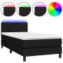 Cama box spring con colchón LED tela negro 90x200 cm de vidaXL, Camas y somieres - Ref: Foro24-3132967, Precio: 317,32 €, Des...