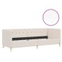 Sofa bed with USB mattress in cream fabric 90x200 cm by vidaXL, Beds and slatted bases - Ref: Foro24-3080464, Price: 429,99 €...